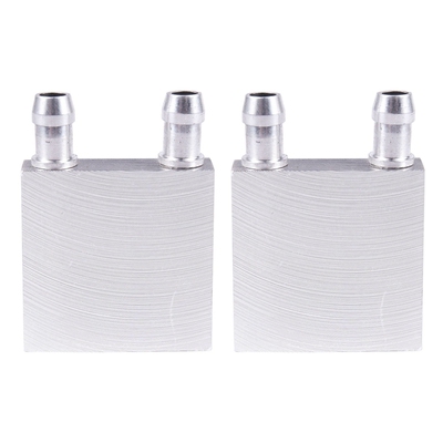 2pcs 40X40X12mm Aluminum Water Liquid Cooler Block Heatsink