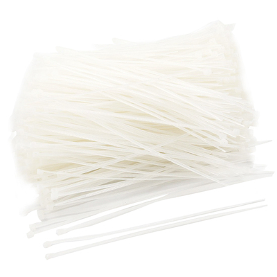 1000 Pcs White Cable Zip Tie Fasten Wrap 140mm x 2mm