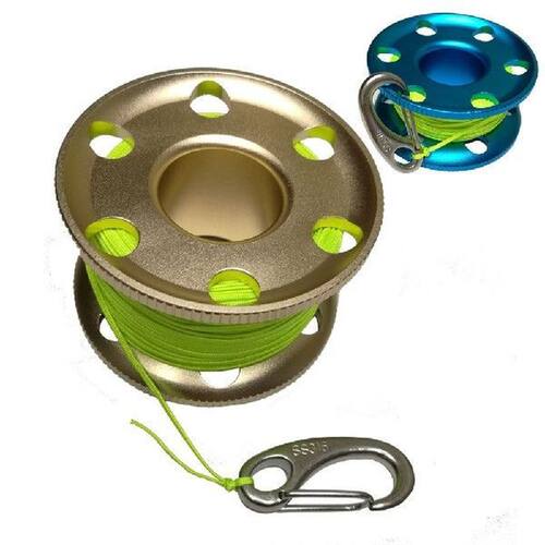 30/50M Aluminium Scuba Diving Finger Spool Reel with