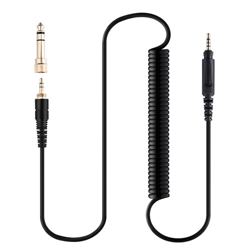 Coiled Cable 2.5 to 3.5Spring Cord 6.35mm Adapter for SRH440
