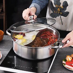 Stainless Steel Hot Pot with Cover Induction Cooker Hotpot