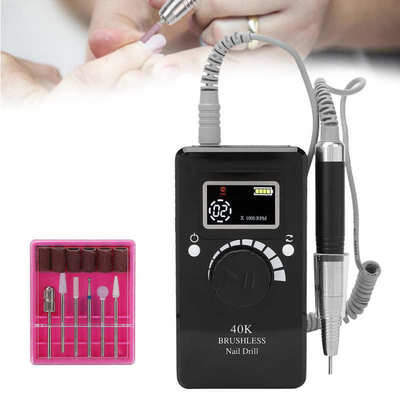 40000RPM Portable Manicure Pedicure Kit Electric Nail Drill