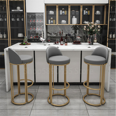 Nordic Customizable Bar Stools Wrought Iron High Stool Bar