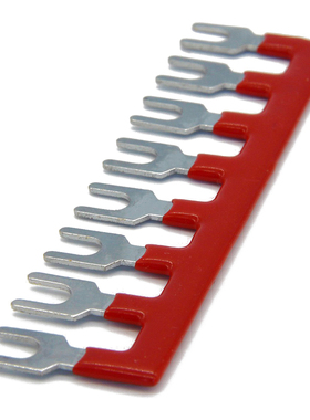 600V 25A 8 Postions Pre Insulated Terminal Barrier Strip Red