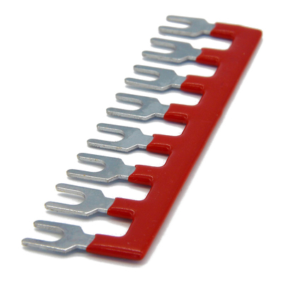600V 25A 8 Postions Pre Insulated Terminal Barrier Strip Red
