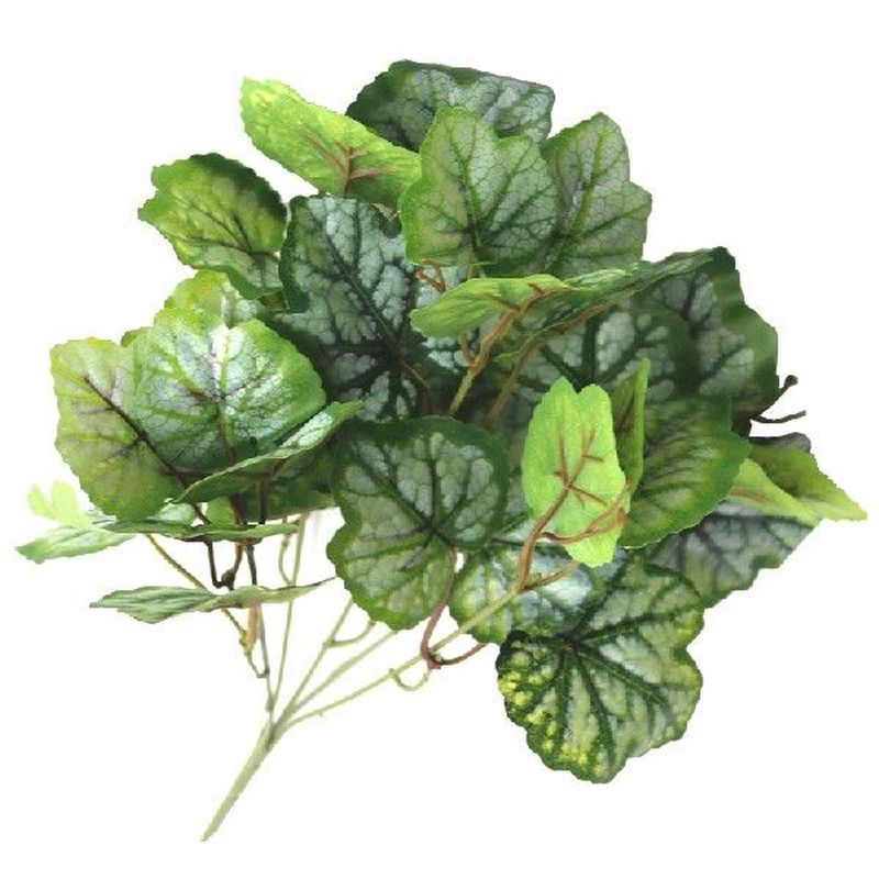 Artificial Leaf Stem Realistic Plastic Faux Plant 5-Pronged