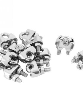12pcs M5 Saddle Clamps Cable Wire Rope Clips 304 Rigging Too