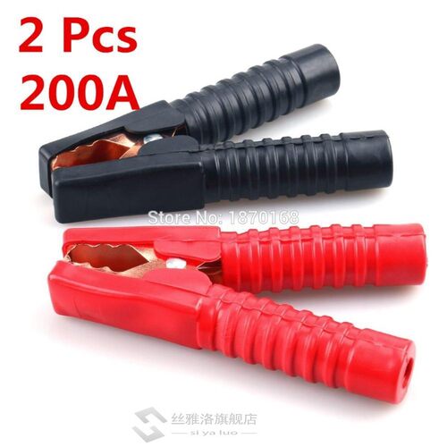 200A Insulated Car Auto Truck Battery Alligator Clamp Miniat