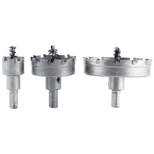 3PCS HSS Drill Bit Hole Saw Carbide Tip Core Metalworking Cu