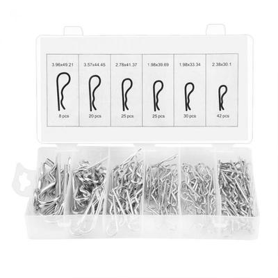 150pcs R Cotter Pin Tractor Pin Clip Assortment Fastener Set