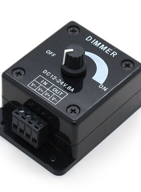 Black LED Dimmer Switch DC 12V 24V 8A Brightness Lamp Bulb S
