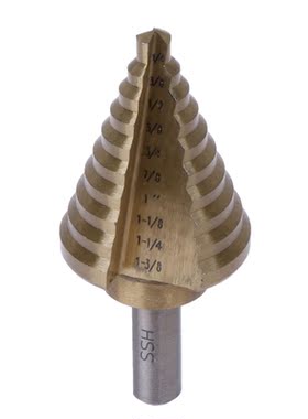 Plate Hole Open Tool Drills Punch Hole 1/4 1-3/8 Stepped Dri