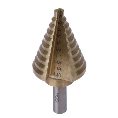 Plate Hole Open Tool Drills Punch Hole 1/4 1-3/8 Stepped Dri