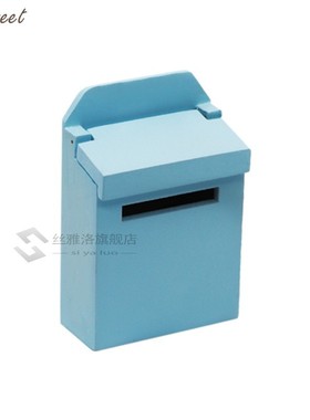 Miniature Wooden  Colorful Outside Postbox Mailbox  1:12 Dol