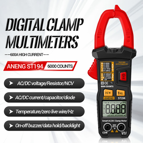 ANENG ST194 6000 Counts Digital Clamp Meter True RMS