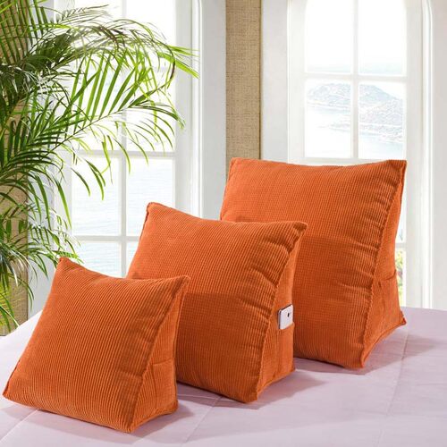 1pcs Bed Wedge Pillow for Sitting Reading with Phone Pocket
