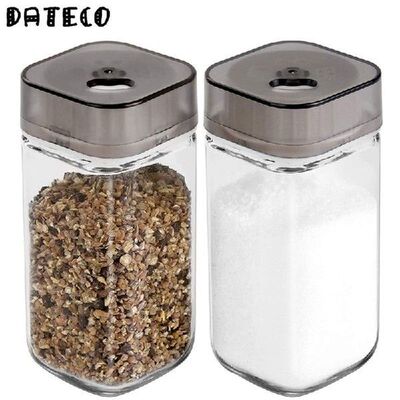 2pcs/set Condiment box European revolving glass Kitchen
