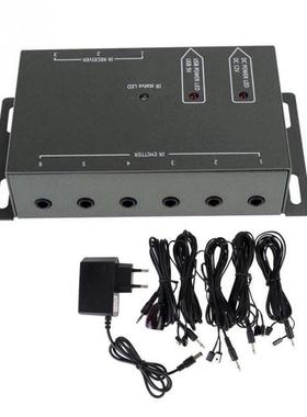 DC12V 30mA IR Remote Extender Transponder 1 Receiver 4 Emitt