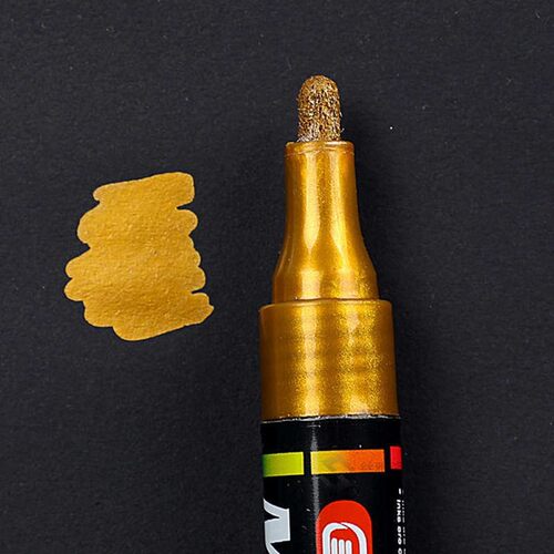 1Pcs Water-based Paint Metal Marker Pens Sharpie 3.0mm Gold