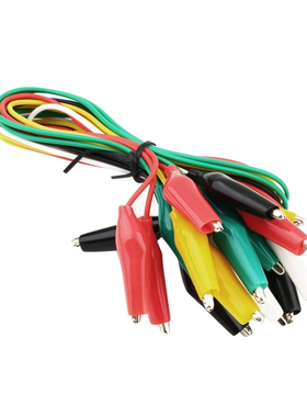 10 pieces Test Alligator Crocodile Clips Jumper Probe Lead W