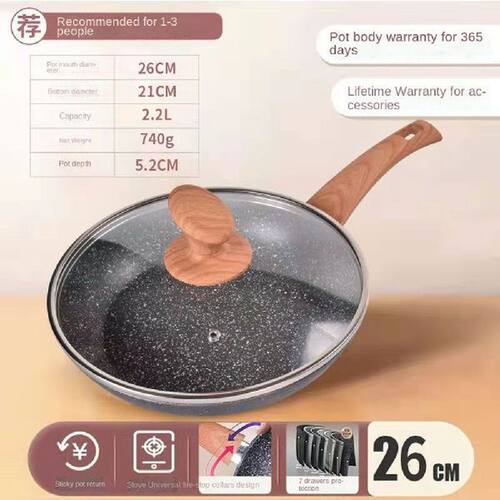 Kitchen Aluminum Marble Coating Frypan Non Stick Fry Pan