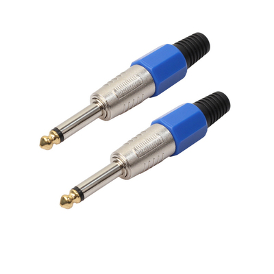 2pc Microphone Cable Plug Mono Phono 1/4 6.35mm Plug Connect