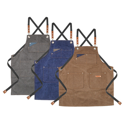 Canvas Kitchen Aprons Woman Men Chef Work Apron Home