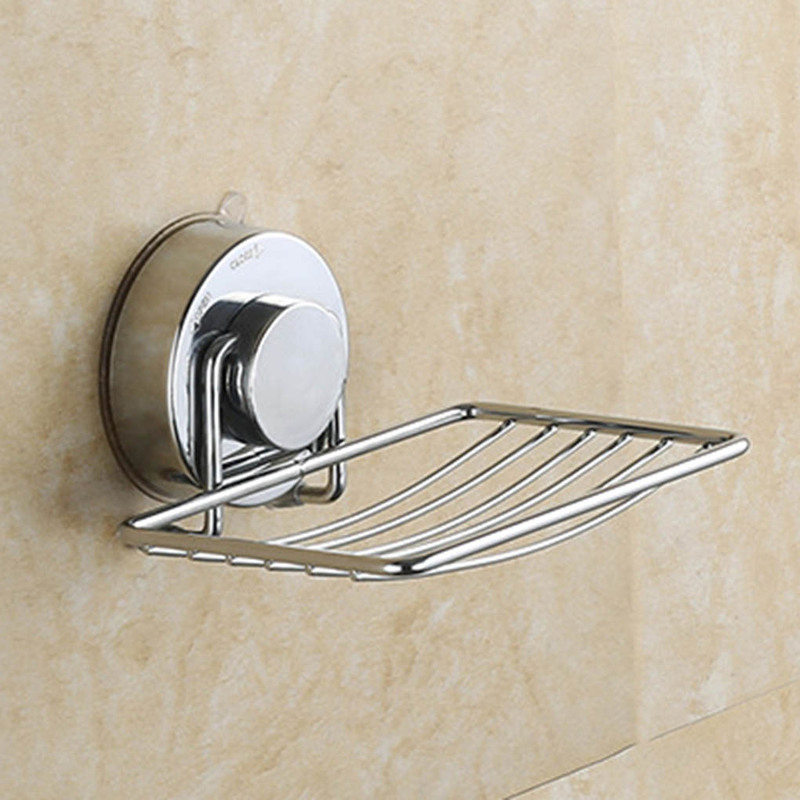 2 Pieces Suction Soap Holder Stainless Steel Wall Soap Dish