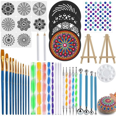 Promotion! 45 PCS Mandala Dotting Tools Set, Stencil