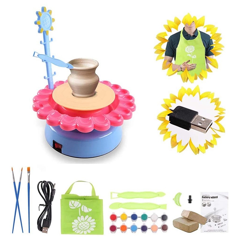 Hot Sunflower Pottery Wheel DIY Air Dry Sculpting Clay and