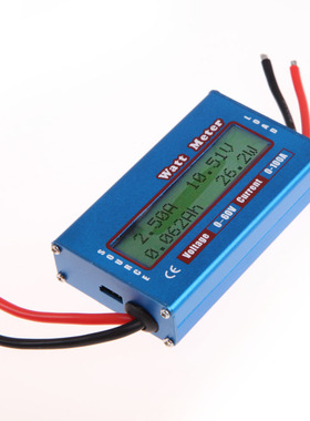 Two-line LCD Simple DC Power Analyser Watt  Volt Amp Meter 1