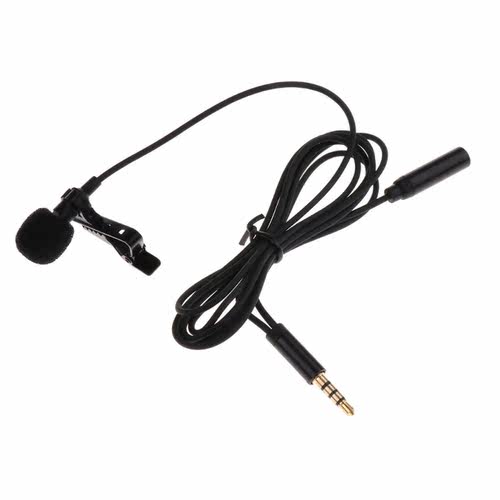 3.5mm Plug Clip-onn Lapel Collar Condenser Microphone with E