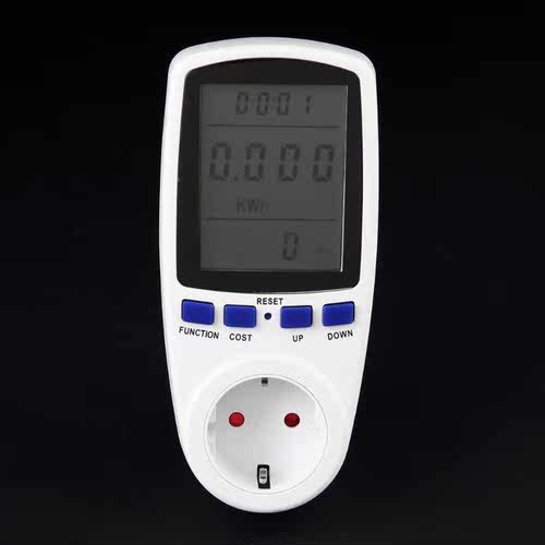 EU Plug LCD Voltage Current Wattmeter Outlet Socket Power An