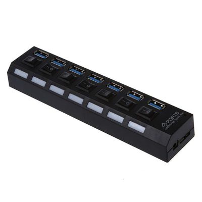 SODIAL(R)7 Port Hub Switchable USB 3.0 Splitter Extender for