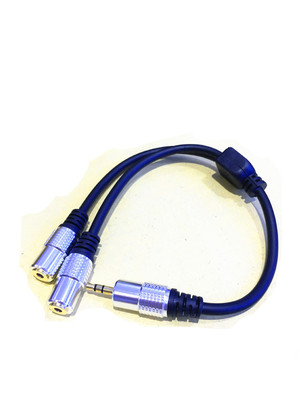 DC 3.5mm TRRS 3 Pole Male to 2 3.5mm Female input TRS Audio