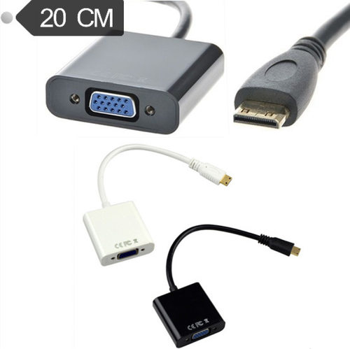 Mini HDMI to VGA Adapter Converter Male to Female Video Cabl