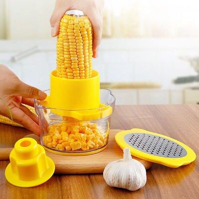 1Pcs Corn Peeler Thresher Cob Kerneler One-Step Cutter