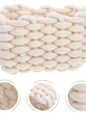 Basket Woven Storage Rope Cotton Small Baskets Desktop Bin