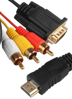 CABLE CONVERTISSEUR HDMI VERS VGA 3 RCA 1080P HDTV DVD