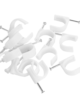 1 Bag(100Pcs) of 6MM Telephone Net Cable Clips With Steel Na