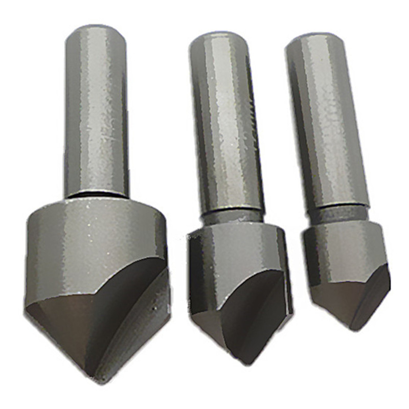 3pc Countersink Drill Bit Set Sizes 10mm 12mm 16mm Hole Cham