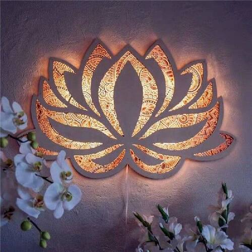 1PC Lotus Flower Light Mandala Yoga Room Art Decorative