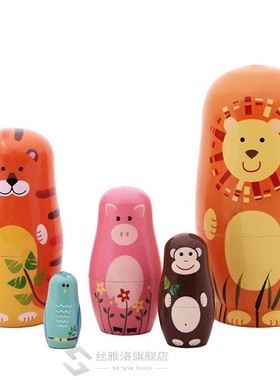 Russian Matryoshka Dolls Basswood Creative Bear Ear Nesting