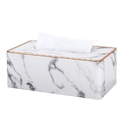 Marble Pattern PU Leather Facial Tissue Box Napkin Holder