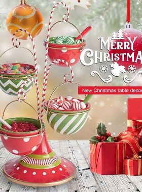 Christmas Snack Stand Food Serving Tray Cupcake Holder