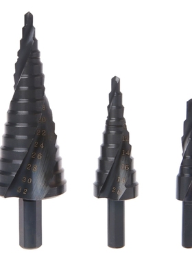 3x HSS Spiral Nitriding Spiral Grooved Step Bit 4-12 4-20 4-