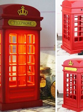 2019 Portable Retro London Telephone Booth  USB Night Light
