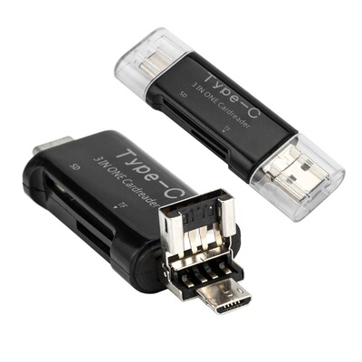 3in1 OTG Type-C Card Reader USB 3.1 A Micro USB For Smartpho