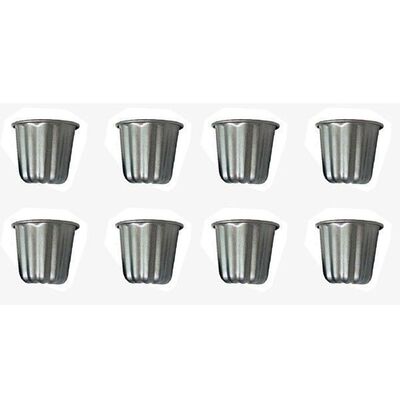Canele Mold, Cannele Muffin Cup, 8Pcs Non-Stick Cannele