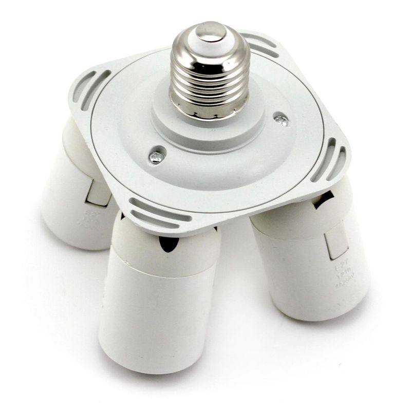 4 in 1 E27 Socket Splitter Adapter Studio Photo Kit Bulb Bas